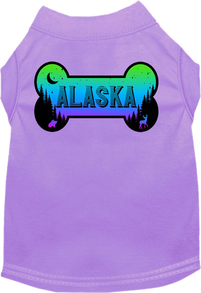 Pet Dog & Cat Screen Printed Shirt for Medium to Large Pets (Sizes 2XL-6XL), "Alaska Mountain Shades"