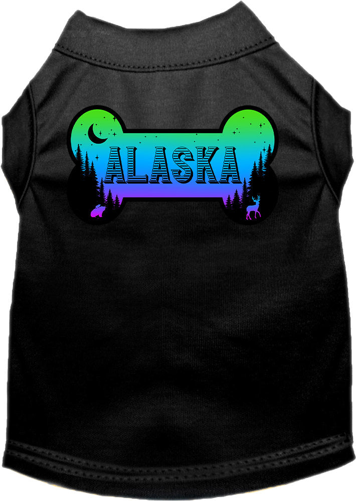 Pet Dog & Cat Screen Printed Shirt for Small to Medium Pets (Sizes XS-XL), "Alaska Mountain Shades"