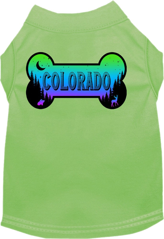 Pet Dog & Cat Screen Printed Shirt for Small to Medium Pets (Sizes XS-XL), "Colorado Mountain Shades"