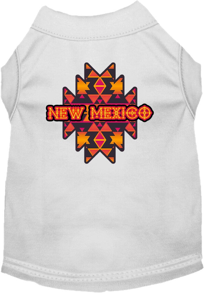 Pet Dog & Cat Screen Printed Shirt for Small to Medium Pets (Sizes XS-XL), "New Mexico Navajo Tribal"