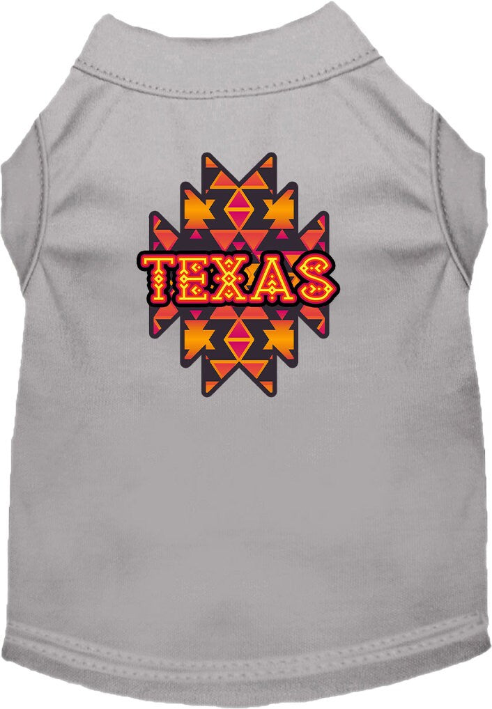 Pet Dog & Cat Screen Printed Shirt for Small to Medium Pets (Sizes XS-XL), "Texas Navajo Tribal"