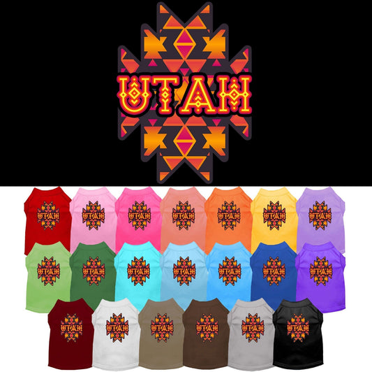 Pet Dog & Cat Screen Printed Shirt for Medium to Large Pets (Sizes 2XL-6XL), "Utah Navajo Tribal"