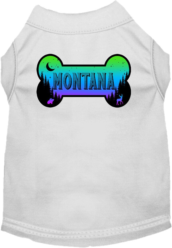 Pet Dog & Cat Screen Printed Shirt for Small to Medium Pets (Sizes XS-XL), "Montana Mountain Shades"