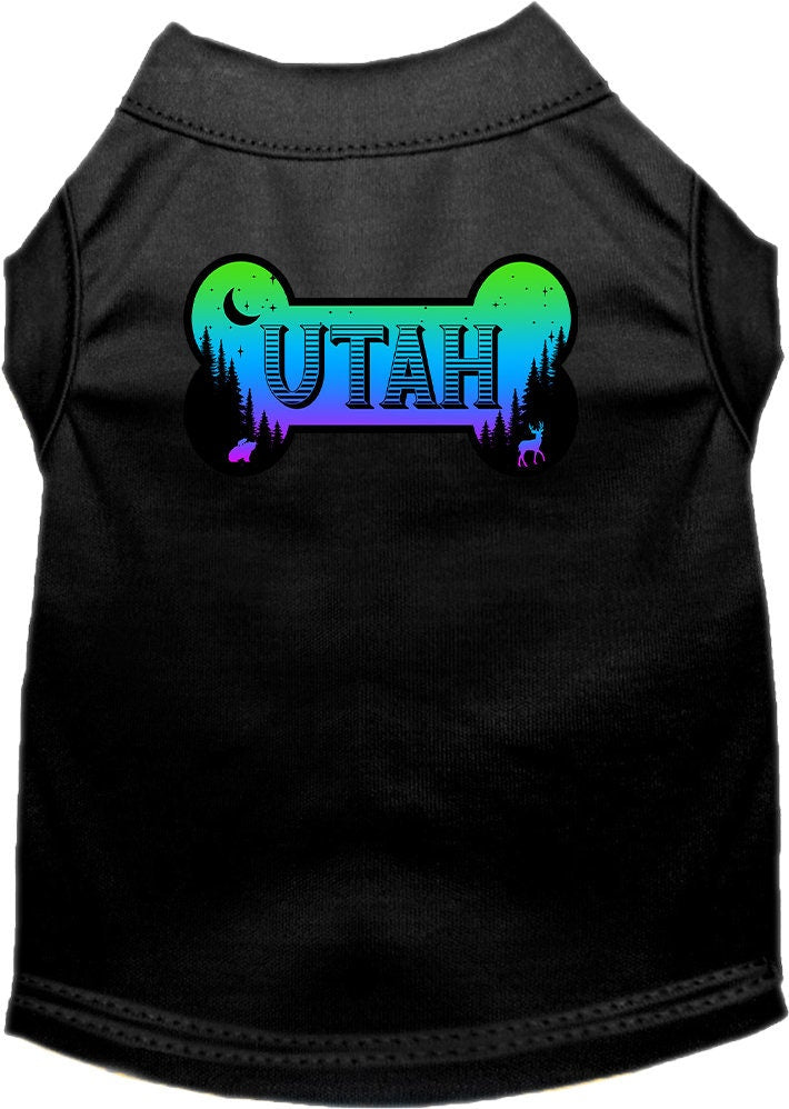 Pet Dog & Cat Screen Printed Shirt for Small to Medium Pets (Sizes XS-XL), "Utah Mountain Shades"