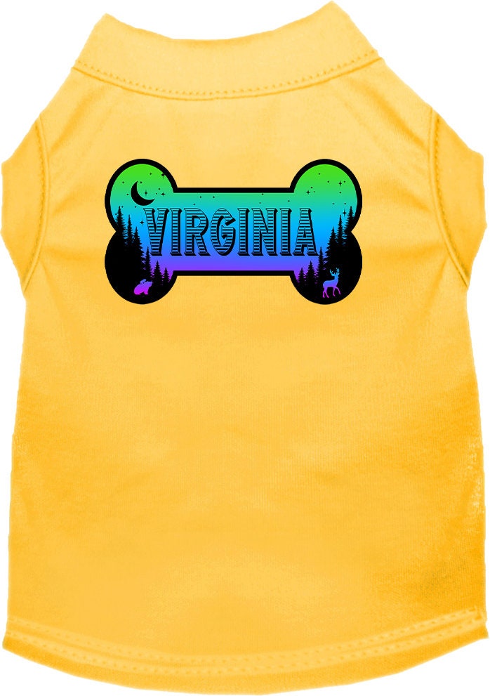 Pet Dog & Cat Screen Printed Shirt for Small to Medium Pets (Sizes XS-XL), "Virginia Mountain Shades"