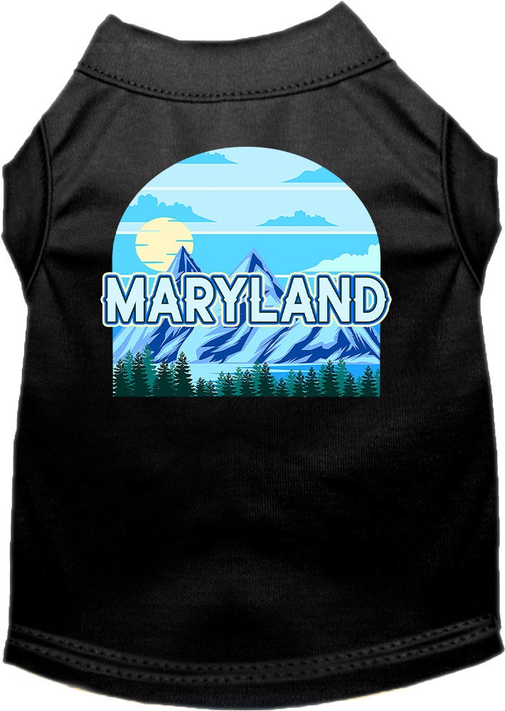 Pet Dog & Cat Screen Printed Shirt for Small to Medium Pets (Sizes XS-XL), "Maryland Trailblazer"