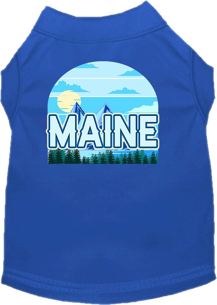 Pet Dog & Cat Screen Printed Shirt for Medium to Large Pets (Sizes 2XL-6XL), "Maine Trailblazer"