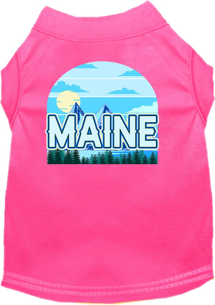 Pet Dog & Cat Screen Printed Shirt for Small to Medium Pets (Sizes XS-XL), "Maine Trailblazer"