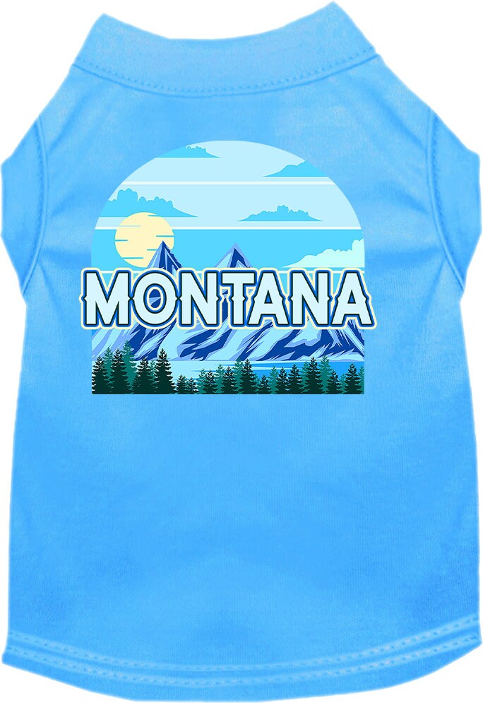 Pet Dog & Cat Screen Printed Shirt for Medium to Large Pets (Sizes 2XL-6XL), "Montana Trailblazer"