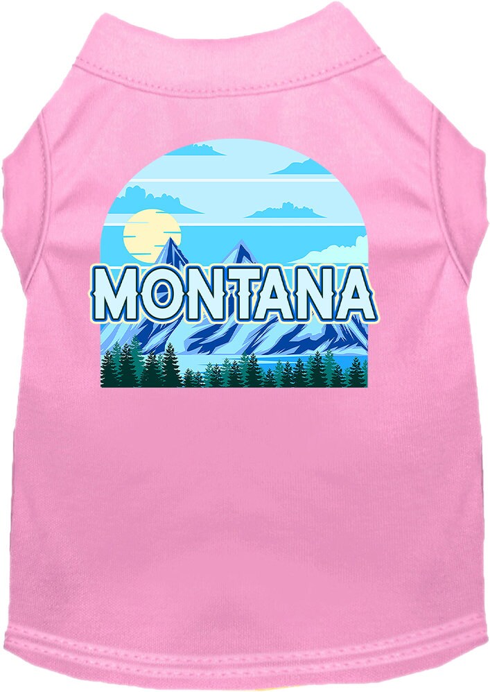 Pet Dog & Cat Screen Printed Shirt for Small to Medium Pets (Sizes XS-XL), "Montana Trailblazer"