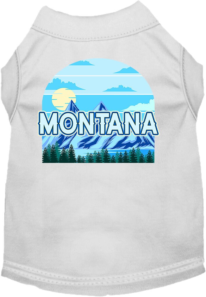 Pet Dog & Cat Screen Printed Shirt for Small to Medium Pets (Sizes XS-XL), "Montana Trailblazer"