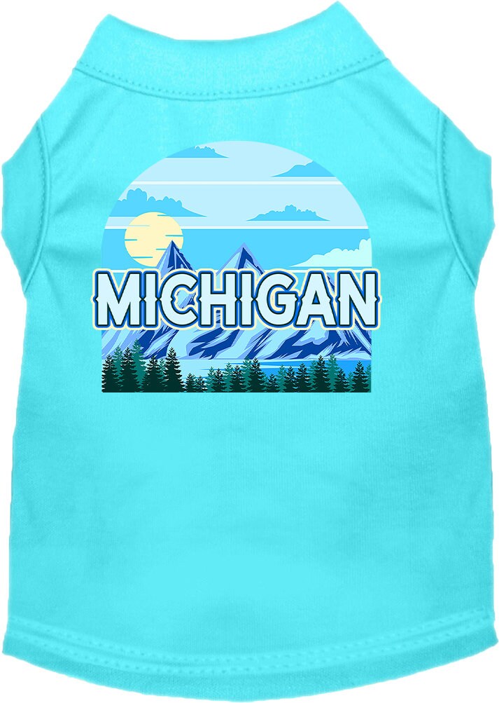 Pet Dog & Cat Screen Printed Shirt for Small to Medium Pets (Sizes XS-XL), "Michigan Trailblazer"