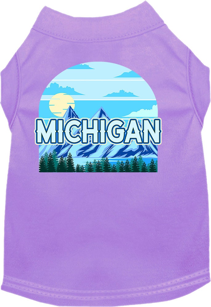 Pet Dog & Cat Screen Printed Shirt for Small to Medium Pets (Sizes XS-XL), "Michigan Trailblazer"