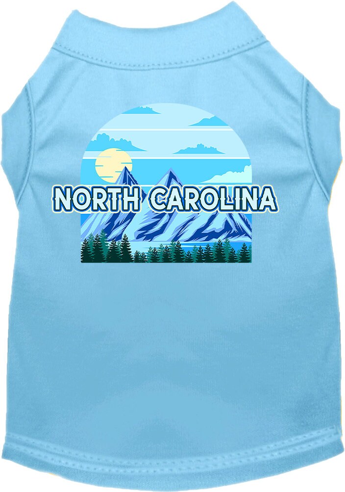 Pet Dog & Cat Screen Printed Shirt for Small to Medium Pets (Sizes XS-XL), "North Carolina Trailblazer"