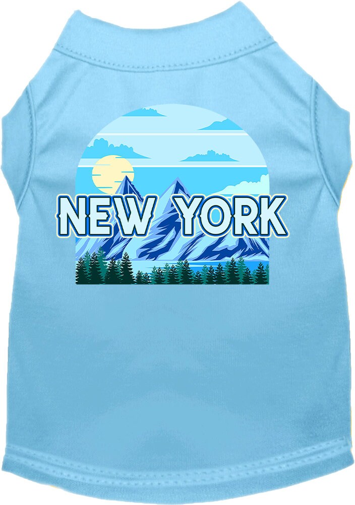 Pet Dog & Cat Screen Printed Shirt for Small to Medium Pets (Sizes XS-XL), "New York Trailblazer"