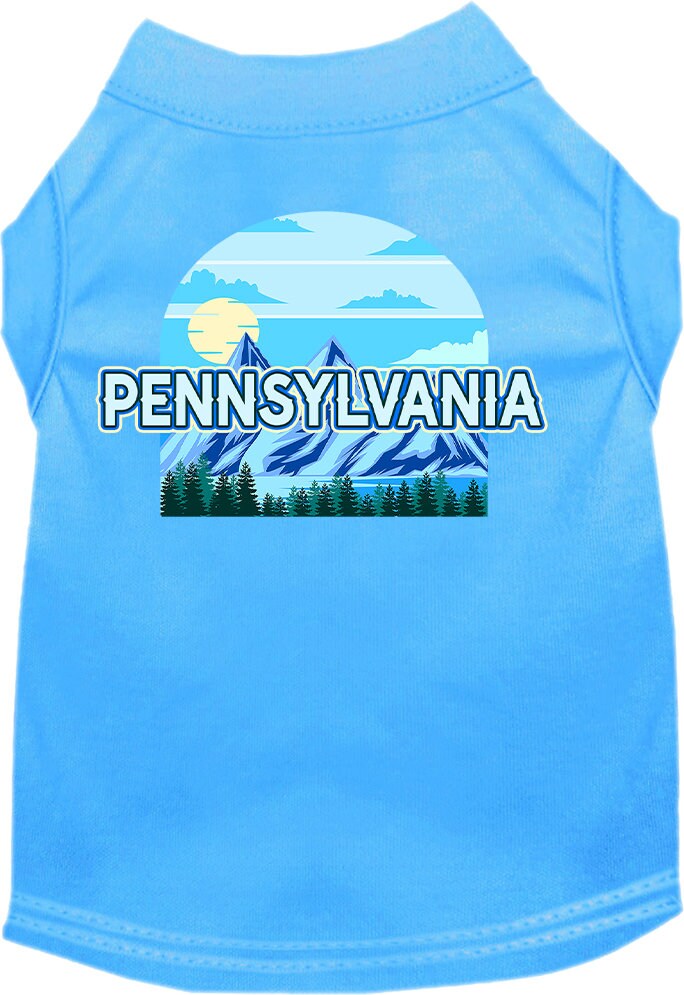 Pet Dog & Cat Screen Printed Shirt for Small to Medium Pets (Sizes XS-XL), "Pennsylvania Trailblazer"