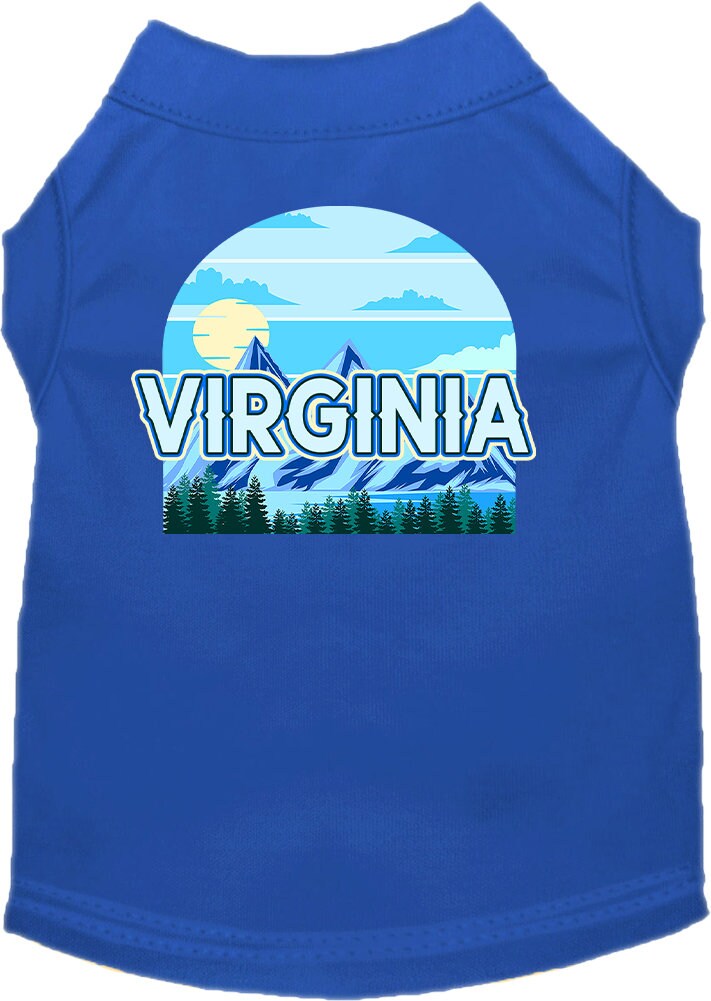 Pet Dog & Cat Screen Printed Shirt for Small to Medium Pets (Sizes XS-XL), "Virginia Trailblazer"