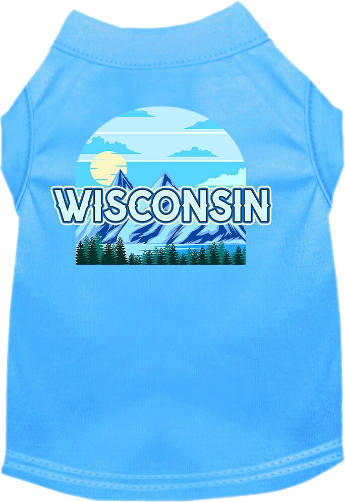 Pet Dog & Cat Screen Printed Shirt for Medium to Large Pets (Sizes 2XL-6XL), "Wisconsin Trailblazer"