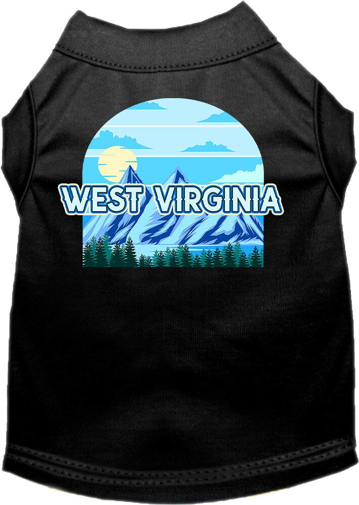 Pet Dog & Cat Screen Printed Shirt for Small to Medium Pets (Sizes XS-XL), "West Virginia Trailblazer"