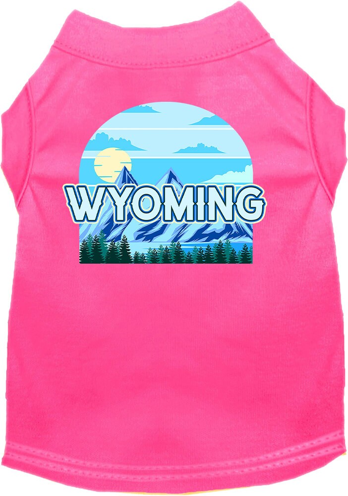 Pet Dog & Cat Screen Printed Shirt for Medium to Large Pets (Sizes 2XL-6XL), "Wyoming Trailblazer"