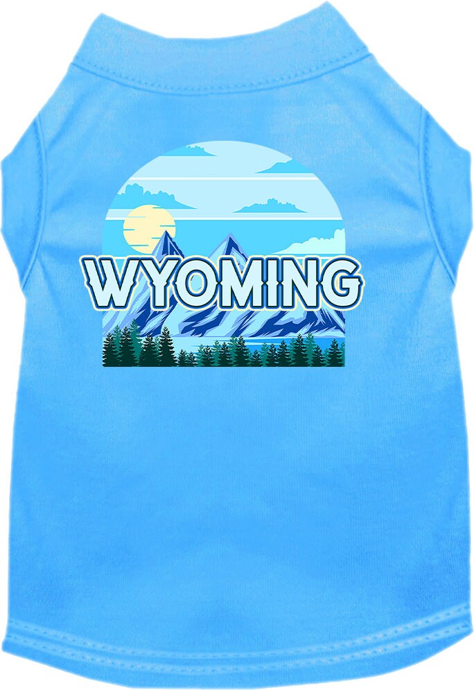 Pet Dog & Cat Screen Printed Shirt for Medium to Large Pets (Sizes 2XL-6XL), "Wyoming Trailblazer"