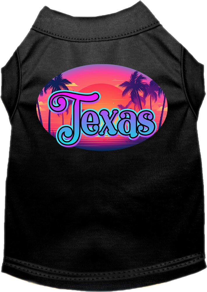 Pet Dog & Cat Screen Printed Shirt for Medium to Large Pets (Sizes 2XL-6XL), "Texas Classic Beach"