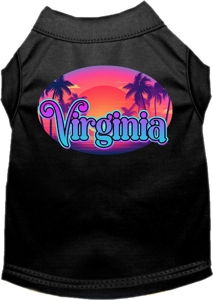 Pet Dog & Cat Screen Printed Shirt for Medium to Large Pets (Sizes 2XL-6XL), "Virginia Classic Beach"