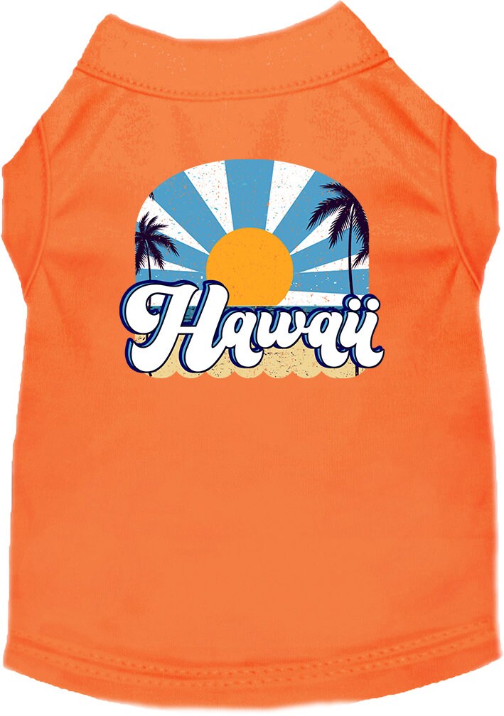 Pet Dog & Cat Screen Printed Shirt for Medium to Large Pets (Sizes 2XL-6XL), "Hawaii Coast"