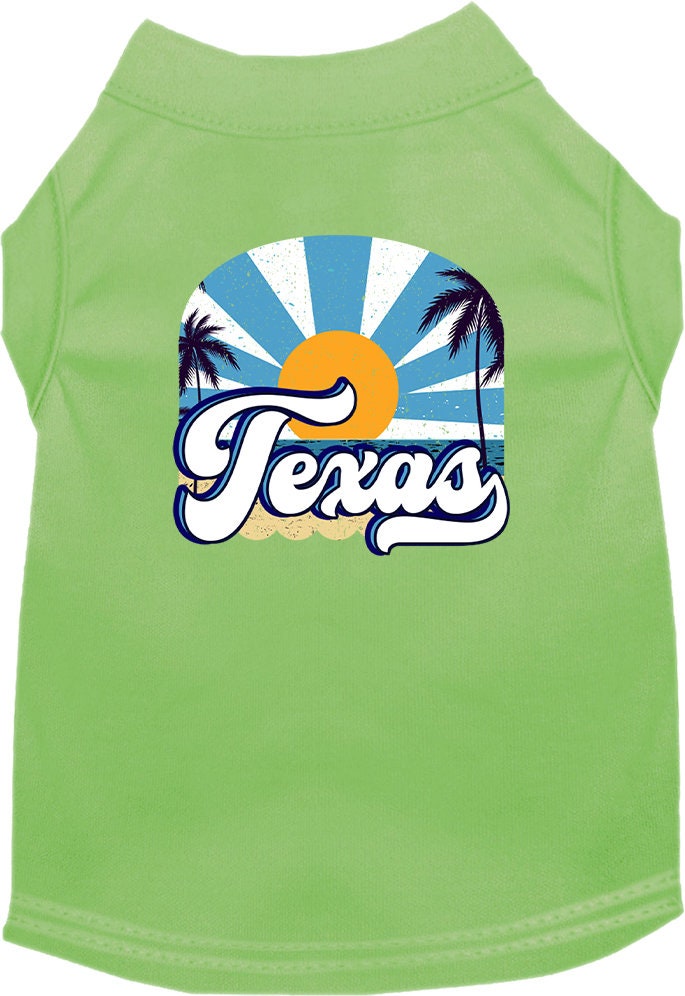 Pet Dog & Cat Screen Printed Shirt for Medium to Large Pets (Sizes 2XL-6XL), "Texas Coast"