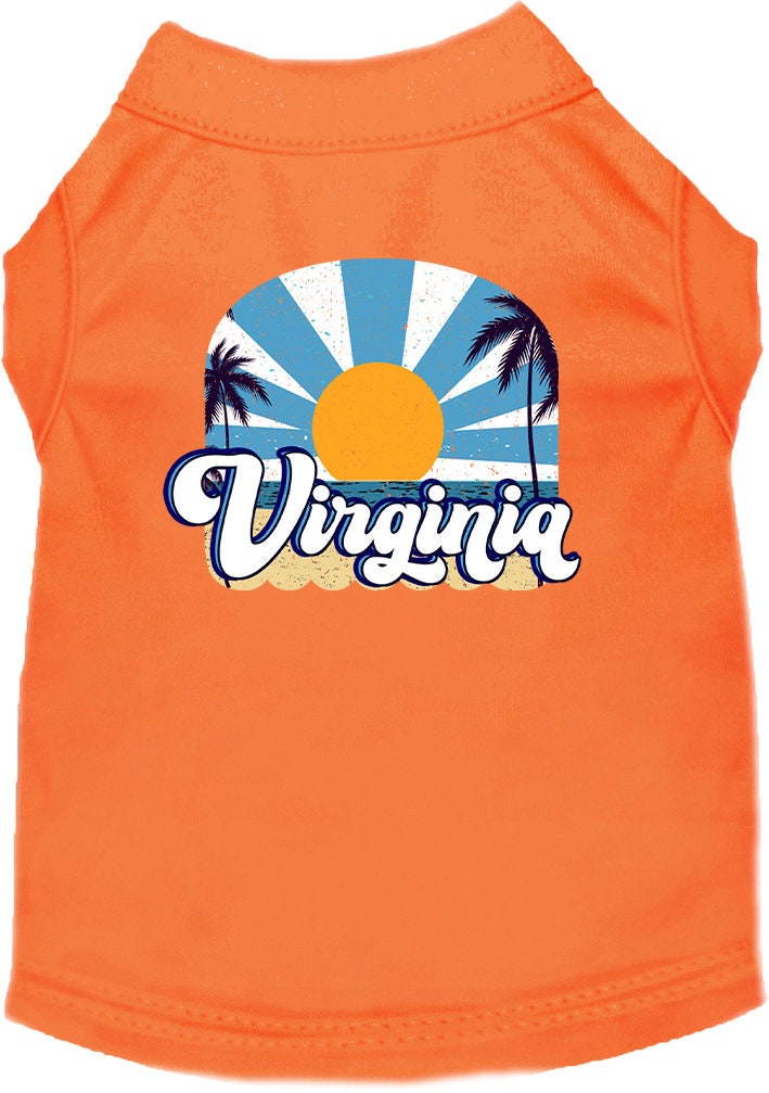 Pet Dog & Cat Screen Printed Shirt for Medium to Large Pets (Sizes 2XL-6XL), "Virginia Coast"