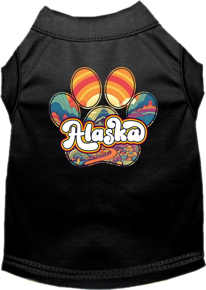 Pet Dog & Cat Screen Printed Shirt for Medium to Large Pets (Sizes 2XL-6XL), "Alaska Groovy Summit"