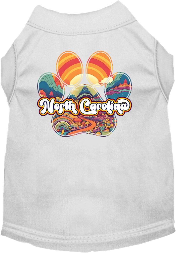 Pet Dog & Cat Screen Printed Shirt for Small to Medium Pets (Sizes XS-XL), "North Carolina Groovy Summit"