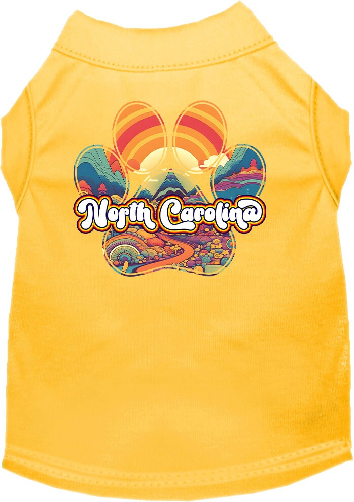 Pet Dog & Cat Screen Printed Shirt for Medium to Large Pets (Sizes 2XL-6XL), "North Carolina Groovy Summit"