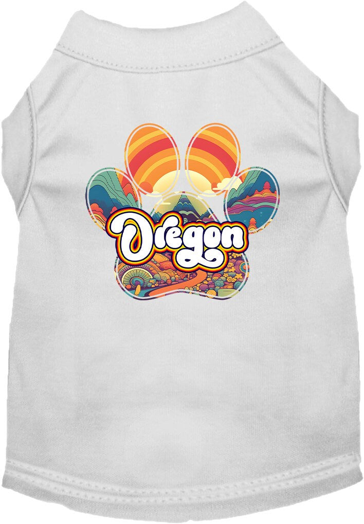 Pet Dog & Cat Screen Printed Shirt for Medium to Large Pets (Sizes 2XL-6XL), "Oregon Groovy Summit"