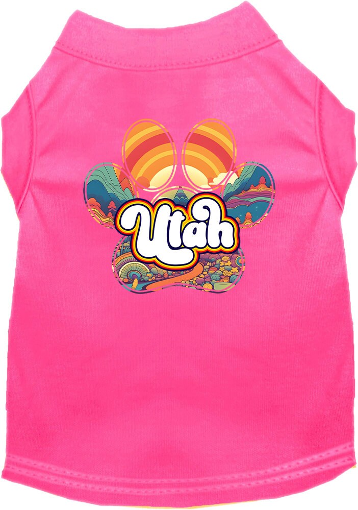 Pet Dog & Cat Screen Printed Shirt for Small to Medium Pets (Sizes XS-XL), "Utah Groovy Summit"