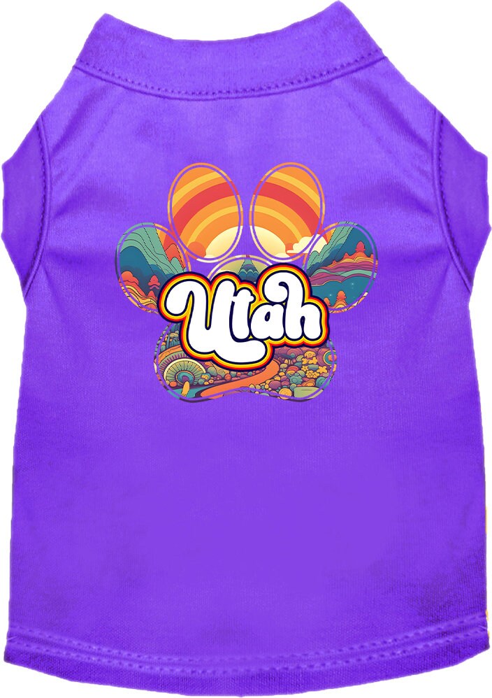 Pet Dog & Cat Screen Printed Shirt for Small to Medium Pets (Sizes XS-XL), "Utah Groovy Summit"