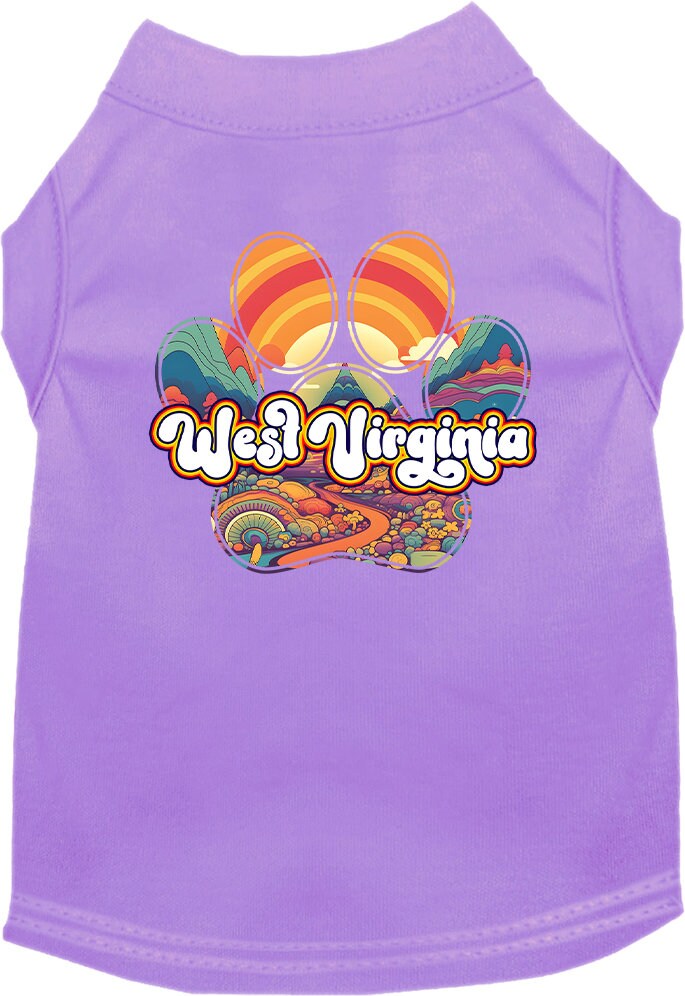 Pet Dog & Cat Screen Printed Shirt for Small to Medium Pets (Sizes XS-XL), "West Virginia Groovy Summit"