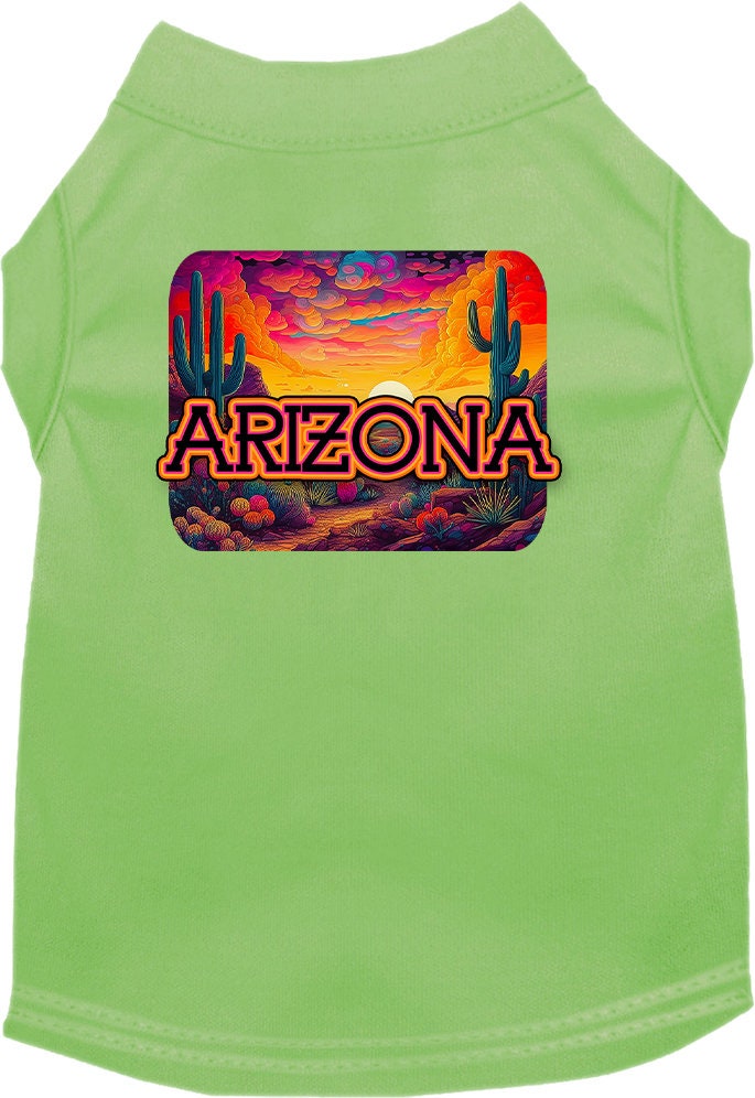 Pet Dog & Cat Screen Printed Shirt for Small to Medium Pets (Sizes XS-XL), "Arizona Neon Desert"