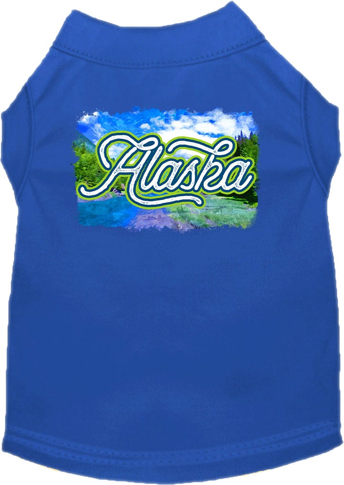 Pet Dog & Cat Screen Printed Shirt for Small to Medium Pets (Sizes XS-XL), "Alaska Summer"