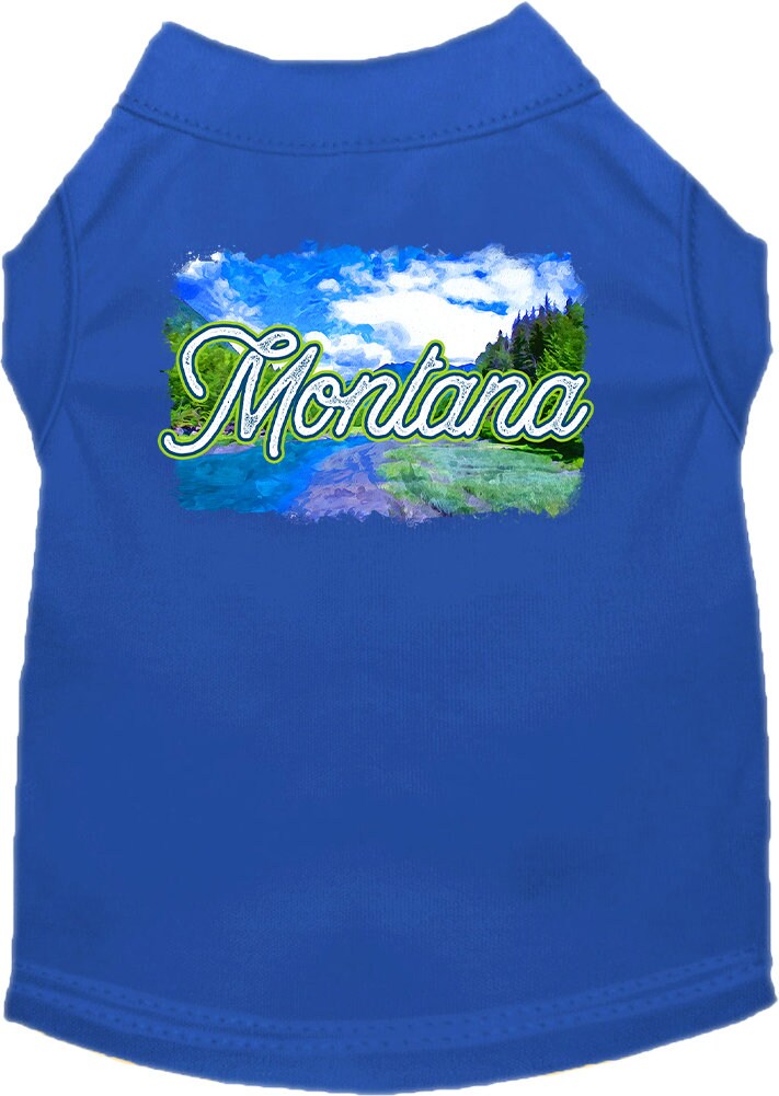 Pet Dog & Cat Screen Printed Shirt for Medium to Large Pets (Sizes 2XL-6XL), "Montana Summer"