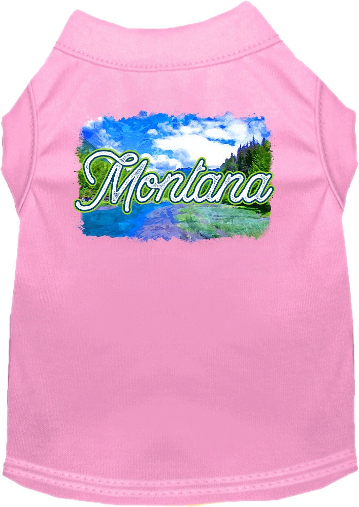 Pet Dog & Cat Screen Printed Shirt for Small to Medium Pets (Sizes XS-XL), "Montana Summer"