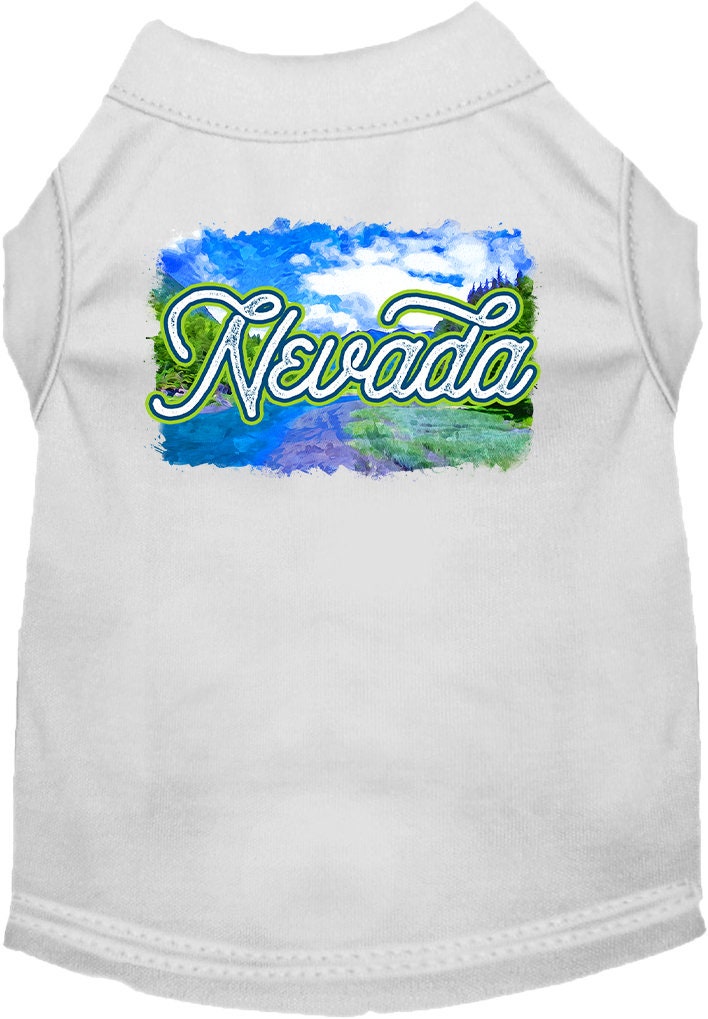 Pet Dog & Cat Screen Printed Shirt for Small to Medium Pets (Sizes XS-XL), "Nevada Summer"