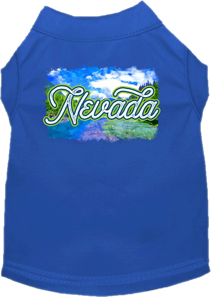 Pet Dog & Cat Screen Printed Shirt for Small to Medium Pets (Sizes XS-XL), "Nevada Summer"