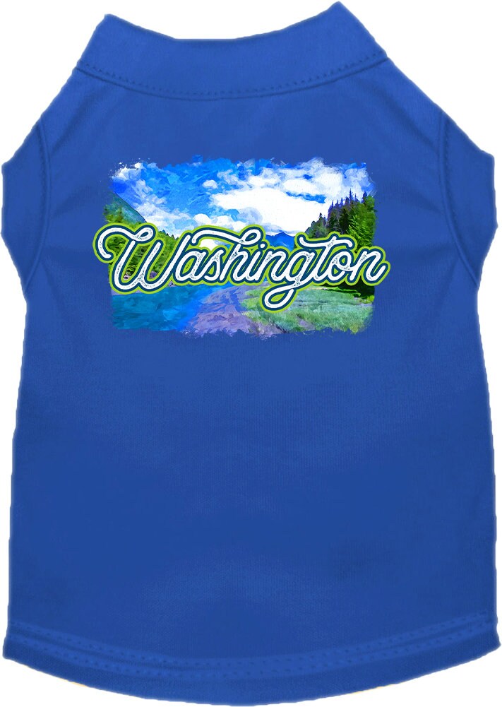 Pet Dog & Cat Screen Printed Shirt for Medium to Large Pets (Sizes 2XL-6XL), "Washington Summer"