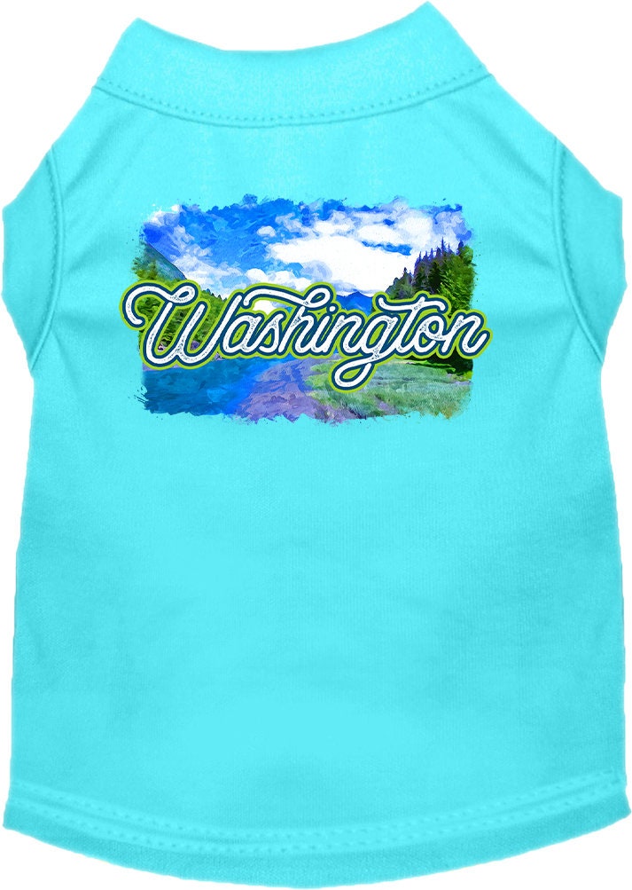 Pet Dog & Cat Screen Printed Shirt for Small to Medium Pets (Sizes XS-XL), "Washington Summer"