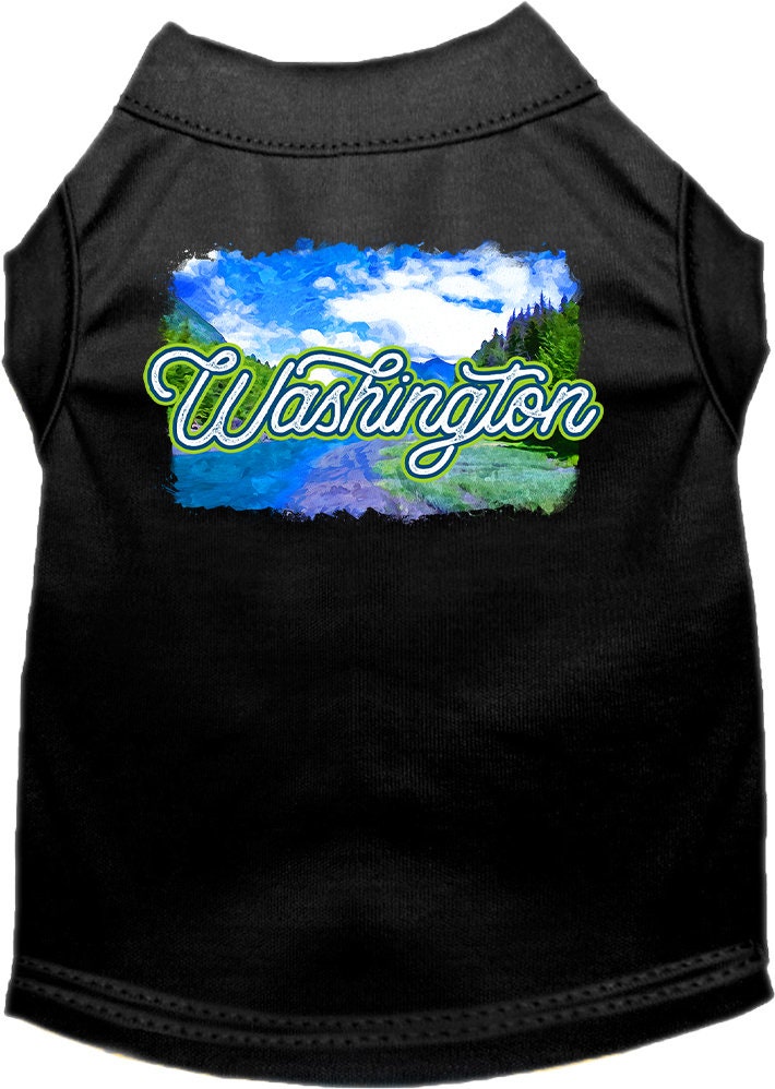 Pet Dog & Cat Screen Printed Shirt for Small to Medium Pets (Sizes XS-XL), "Washington Summer"