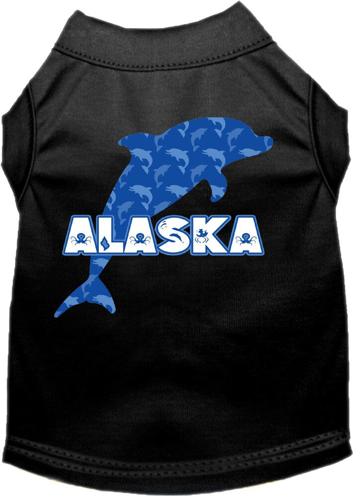 Pet Dog & Cat Screen Printed Shirt for Medium to Large Pets (Sizes 2XL-6XL), "Alaska Blue Dolphins"