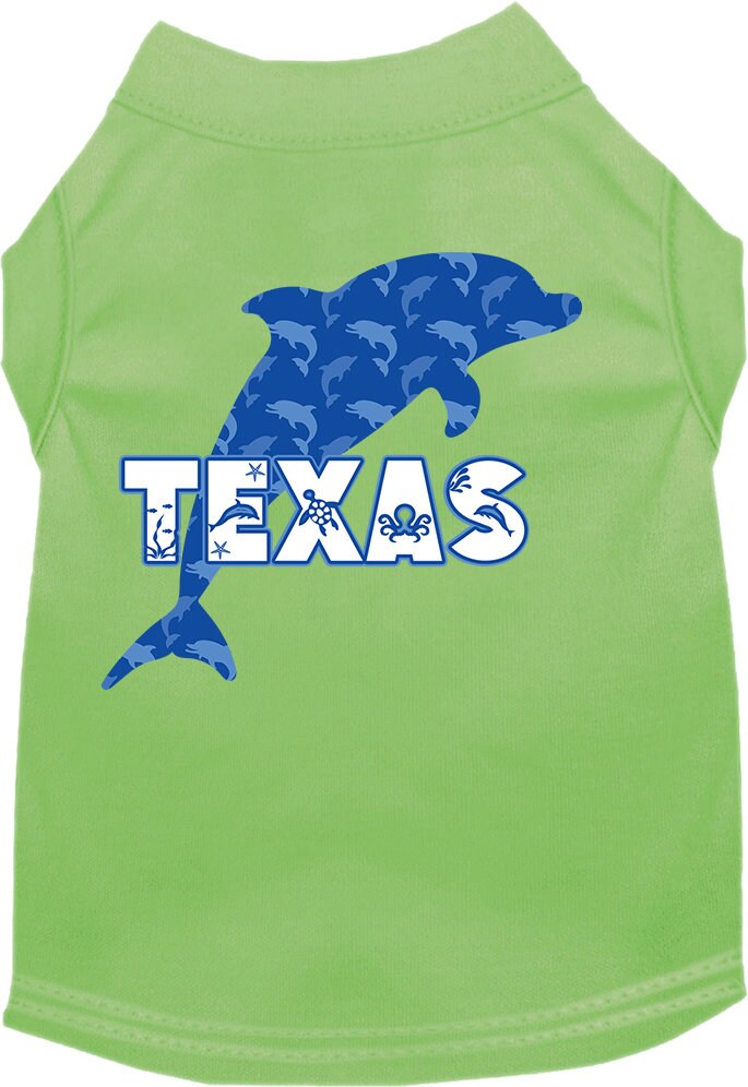 Pet Dog & Cat Screen Printed Shirt for Small to Medium Pets (Sizes XS-XL), "Texas Blue Dolphins"