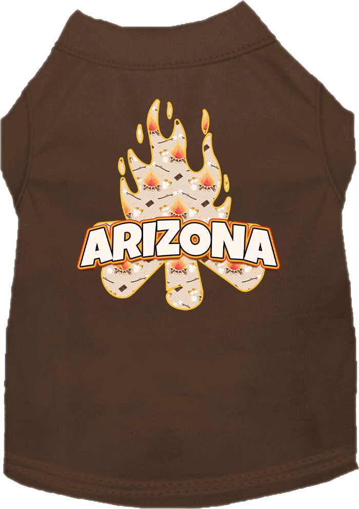 Pet Dog & Cat Screen Printed Shirt for Small to Medium Pets (Sizes XS-XL), "Arizona Around The Campfire"