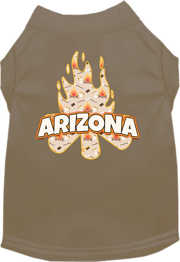 Pet Dog & Cat Screen Printed Shirt for Small to Medium Pets (Sizes XS-XL), "Arizona Around The Campfire"